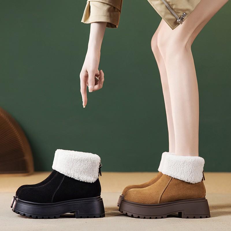 Womens Winter Snow Boots Faux Fur Lined Platform Ankle Non Slip Warm Fashion