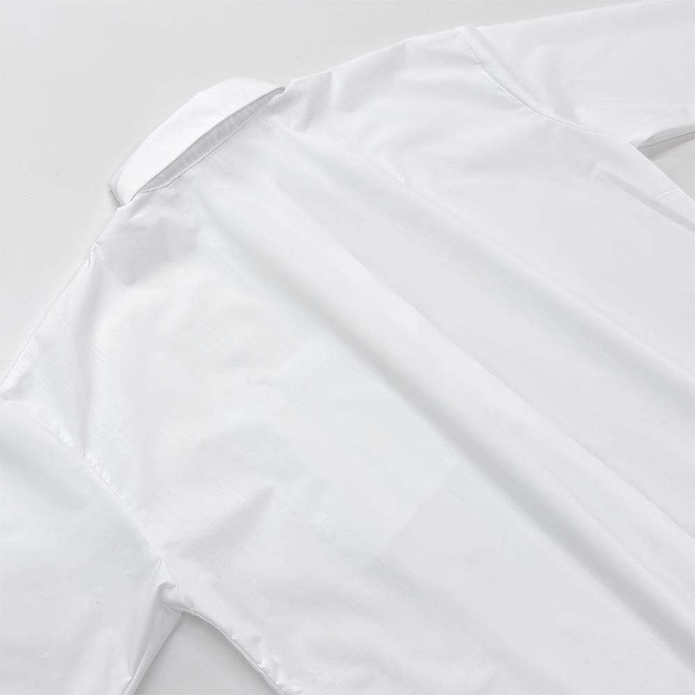 Spring and Summer Simple Loose Fit White Shirt Casual Fashion Mid-Length Top for Women