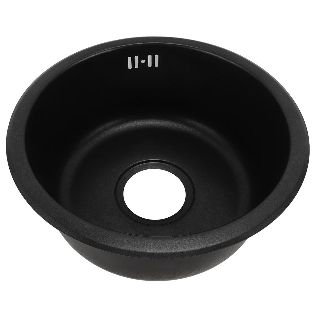 310 X 140mm RV Sink 304 Stainless Steel Versatile Round Kitchen Bathroom Wash Basin Sink with 92mm Outlet for Boat