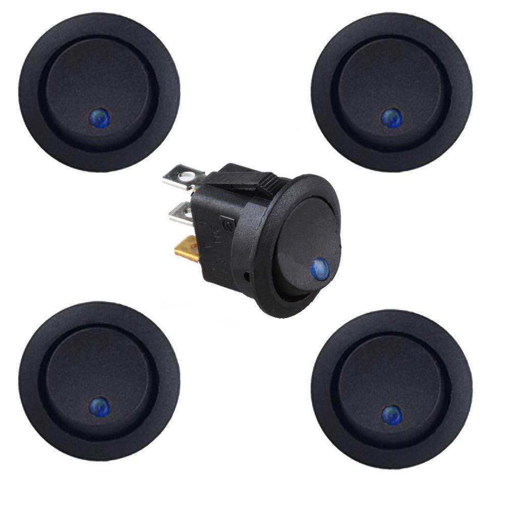 20x Blue Green Yellow Red LED Dot Light 12V Car Auto ON/OFF Toggle Switch Sales