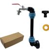 3/4 Zoll Schwanenhals Ibc Tankadapter mit Auslassventil Ibc Adapter Anschluss-Set für Tankcontainer Regenwassertank