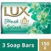 Lux Fresh Splash Cooling Mint Water Lily Soap Bar 3x150g Moisturizing Refreshing Fragrance for Adults