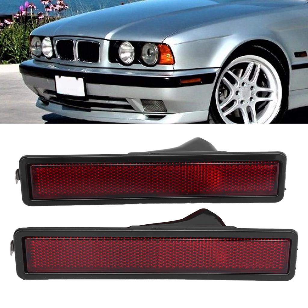 2pcs Front Side Marker Light Cover Lens 63141377849 Replacement for E30 E32 E34 318i 325i 525i 735i