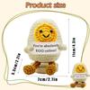 Funny Crochet Positive Energy Egg Doll Home Room Decoration Handmade Knitted Yarn Hug Pocket Egg Dolls with Card Christmas Gifts