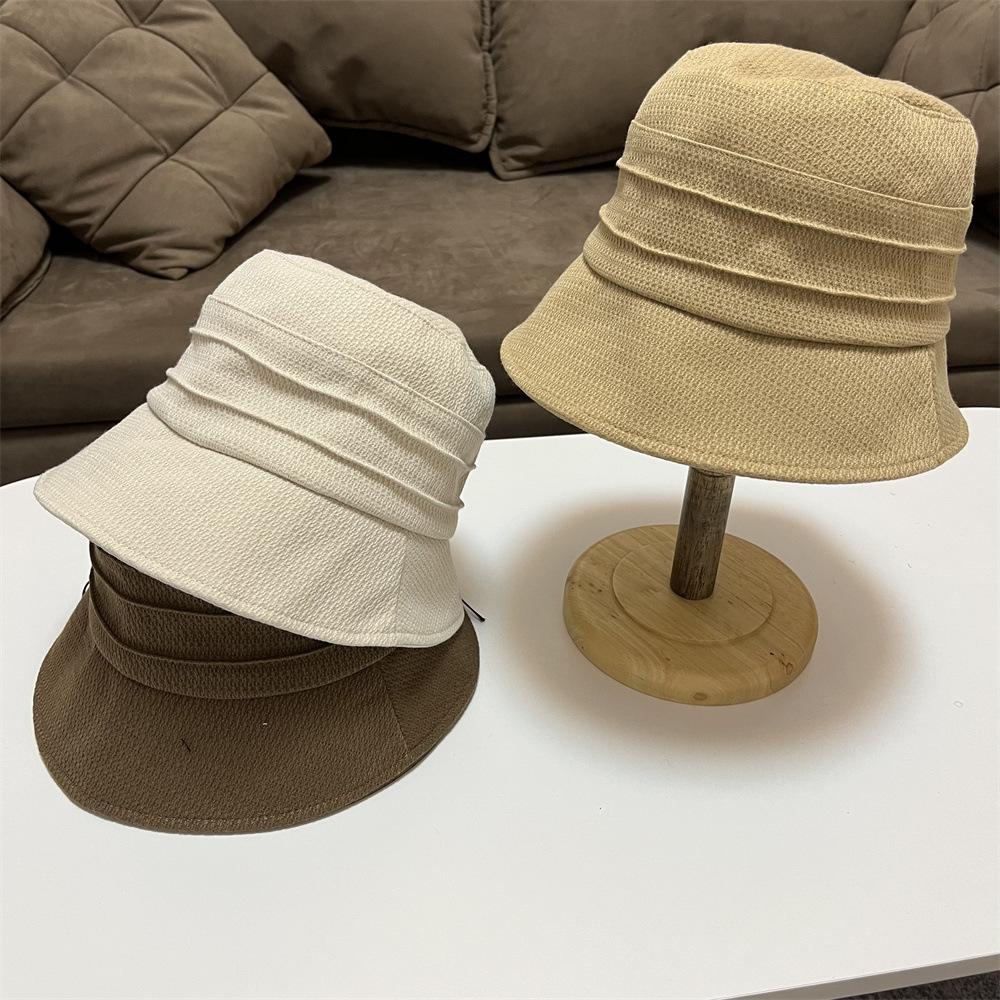 Bucket Hat Women's New Early Autumn Fashion Versatile Bucket Hat Shows a Small Face Casual Sunshade Basin Hat Women's Tide