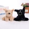 Cute Sitting Puppy Plush Keychain Realistic Dog Doll Backpack Charm Soft Stuffed Animal Birthday Gift For Kids