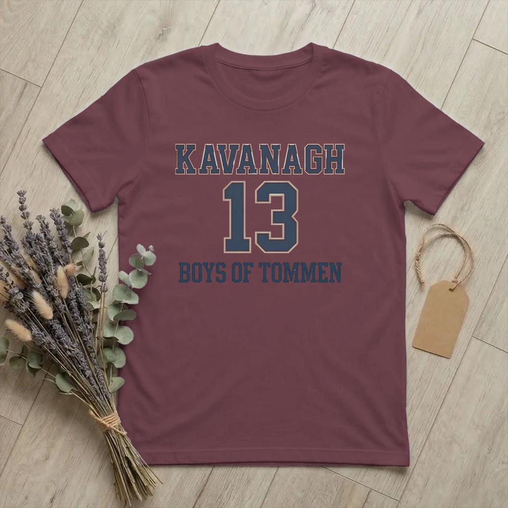 Kavanagh 13 Boys of TomUnisex TShirts for Unisex Rugby Team Funny Cotton Tee Shirt O Neck Short Sleeve T Shirt Plus Size Clothes