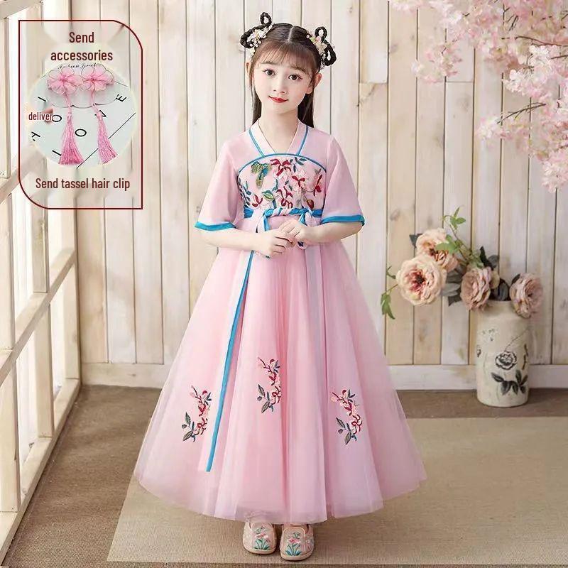 Girls' Chinese Hanfu Fairy Dress – Ancient Style for All Seasons