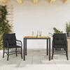 VidaXL Bistro Set with Cushions 3 Pcs, Garden Table and Chairs, Outdoor Furniture Set Balcony, Modern, 3212042