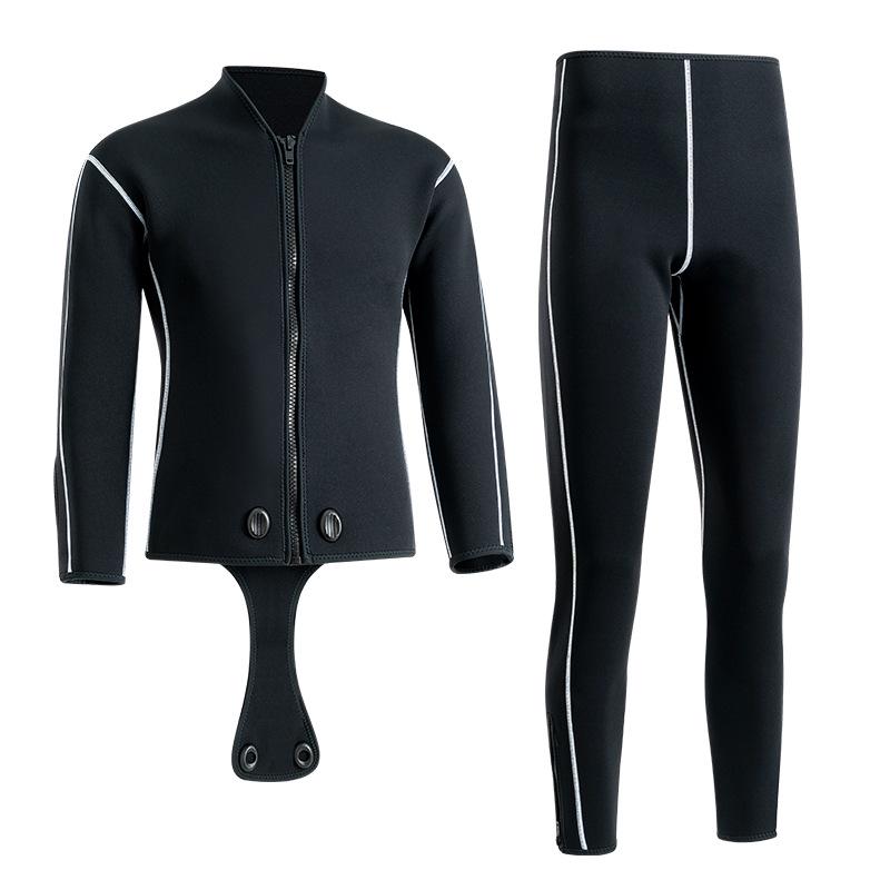 Men’s Professional Deep Diving Wetsuit Pants, 3/5mm, Free Diving & Fishing, Outdoor Warmth, Separate Zipper