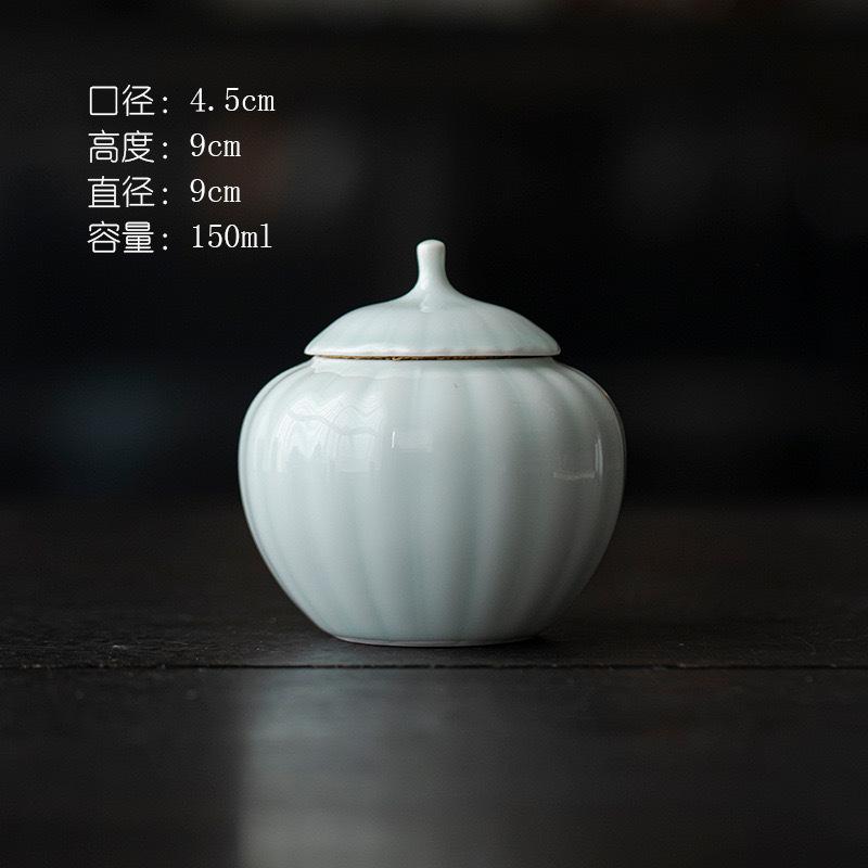 Creative Small Tea Jar household ceramic moisture-proof tea storage jar Small portable tea storage sealed jars Teaware Caddies 150ml