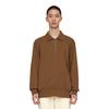 UNIQLO Solid Color Minimalist Half-Zip Sweatshirt Men sweatshirt Brown 456952-35