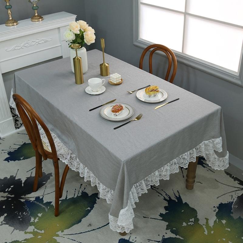 Florals Pattern Tablecloth Waterproofs Materials Quick Cleaning Solution For Kitchen Dining Room