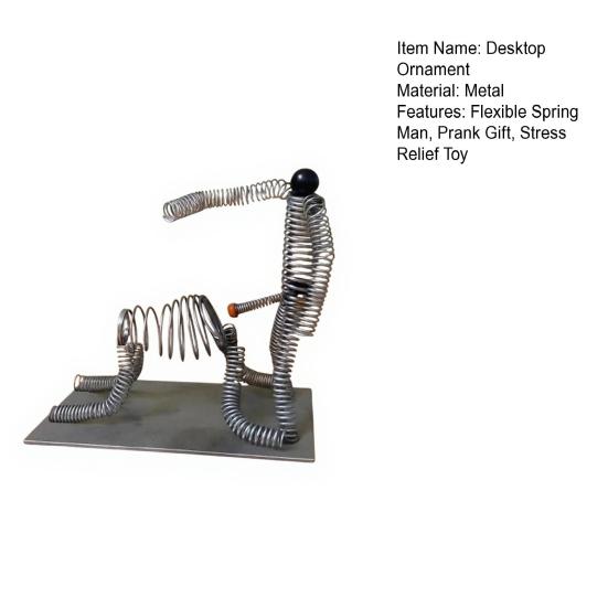 Spring Man Desk Toy Hilarious Interactive Stress Relief Toy Desktop Flexible Spring Figure Decoration Prank Gift for Friends