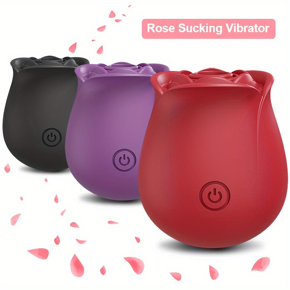 1pc ALWUP Rose Sucking Vibrator for Women, Rechargeable Battery Powered Clitoral Stimulator with 10 Modes