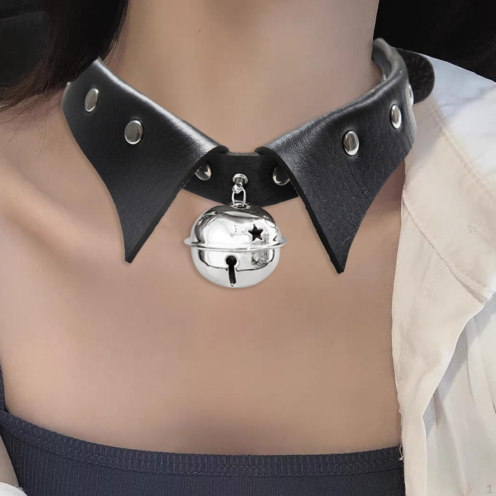 

Чокер модный из искусственной кожи для косплеера чёрный