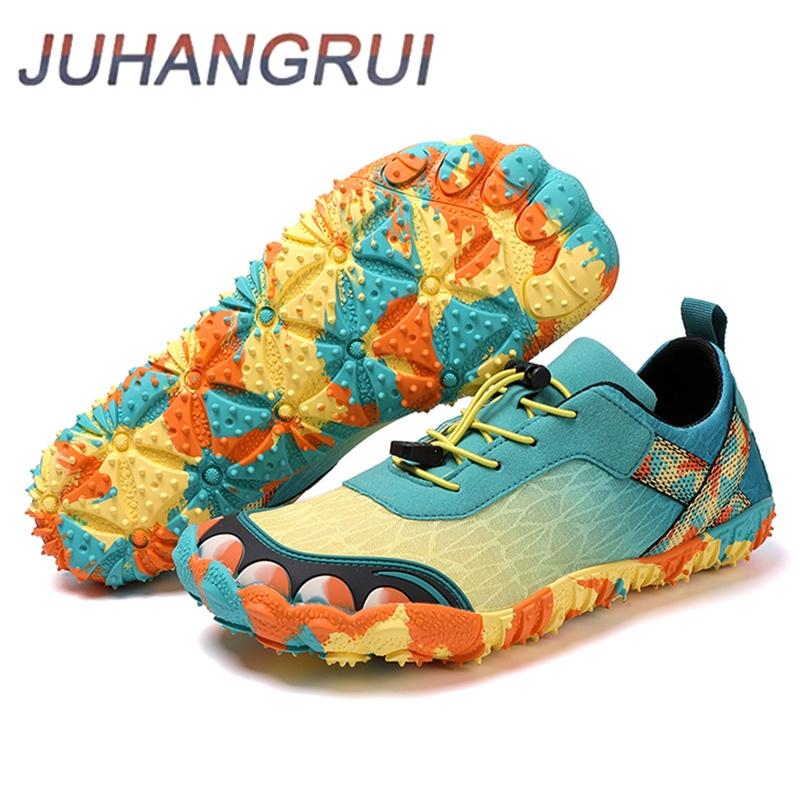 Damen Herren Aqua Schuhe Stromaufwärts Watschuhe Wassersport Sneaker Unisex Fünf Finger Schwimmen Surfen Schuhwerk Yoga Fitness Schuh