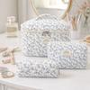 Zipper Aesthetic Cosmetic Organizer Floral Printed Skincare Clutch Toiletry Bag  Travel Storage