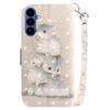 For Samsung Galaxy S26+ Case Pattern Printing Leather Wallet Phone Cover with Wrist Strap