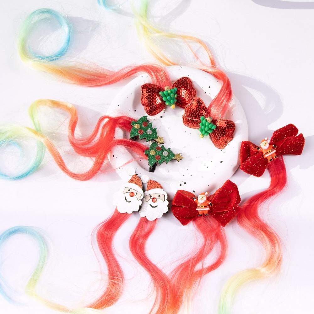 Christmas Tree Christmas Hair Clip Korean Style Bowknot Hairclip Cute Girls Wig Hairpin  Gift