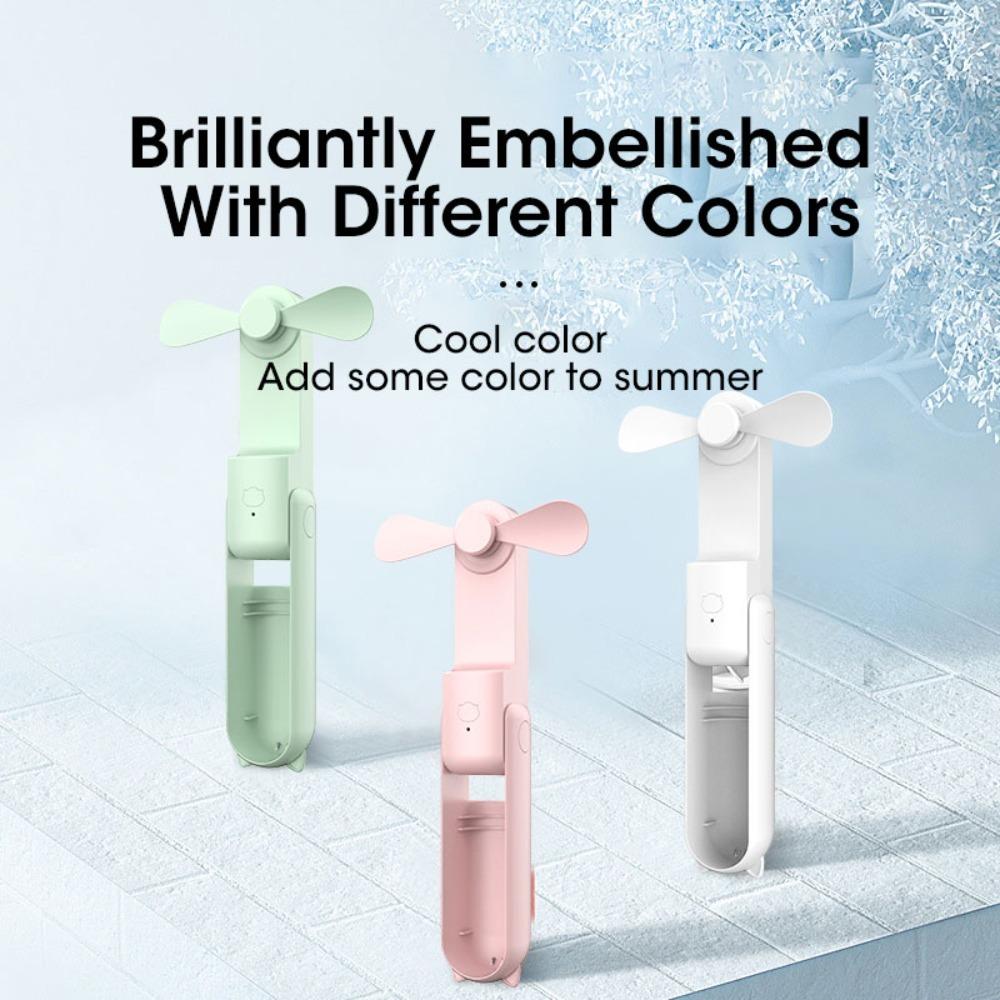 Mini Small Pocket Fan Solid Color Cooling Hand Fan Portable Handheld Fan  Outdoors