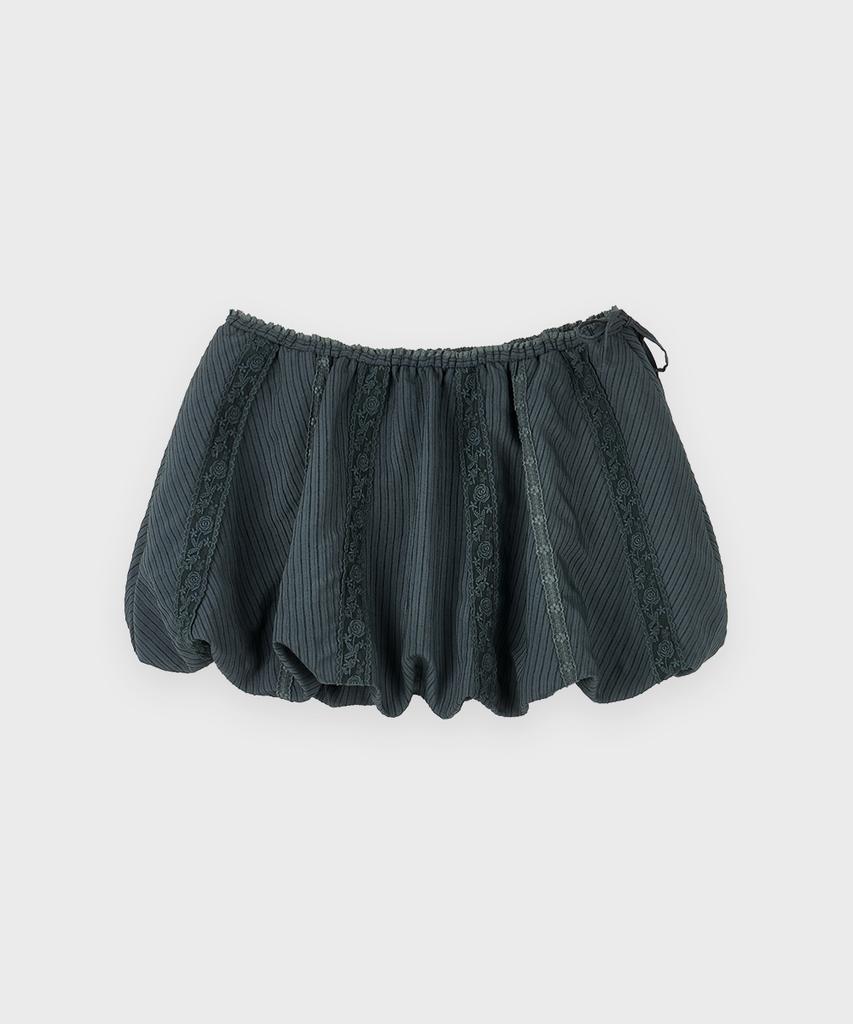 Sinun Lace Balloon Mini Skirt (Dark Navy)