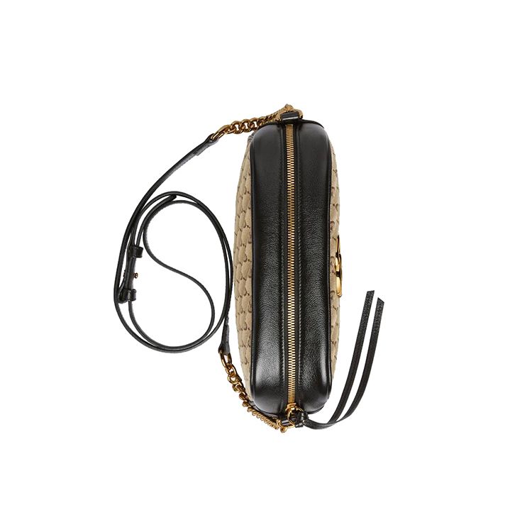 Gucci GG Marmont Small Shoulder Bag Beige Ebony/Nero Women Shoulder_bags Tan 447632-HVKEG-9772