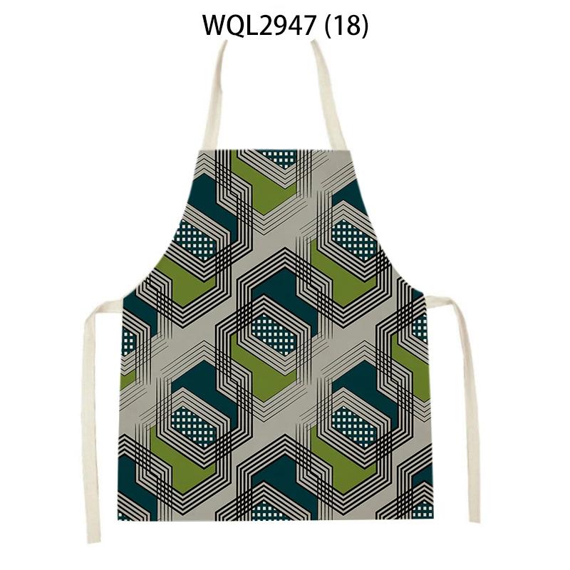 Flower Rabbit Beauty Pattern Kitchen Aprons for Women Men Linen Waist Bibs Household Cleaning Pinafore Home Cooking Apron