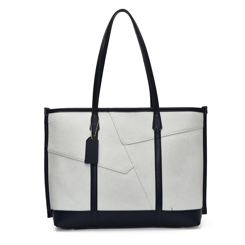Denim Bag Women's Large-capacity New Spring and Summer Contrasting Messenger Bag Versatile Single Shoulder Class Tote Bag