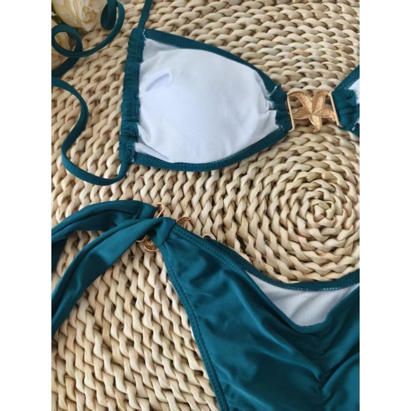 Starfish Strappy Thong Bikini Women Swimwear Female Sexy Swimsuit Solid Bathers Bathing Swimming Swim Suit Beachwear