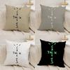 Cool C-Cactus Jack Pillow Case Home Dorm Chair Back Short Plush Double-Sided Printing Office Nap Time Cushion Cover