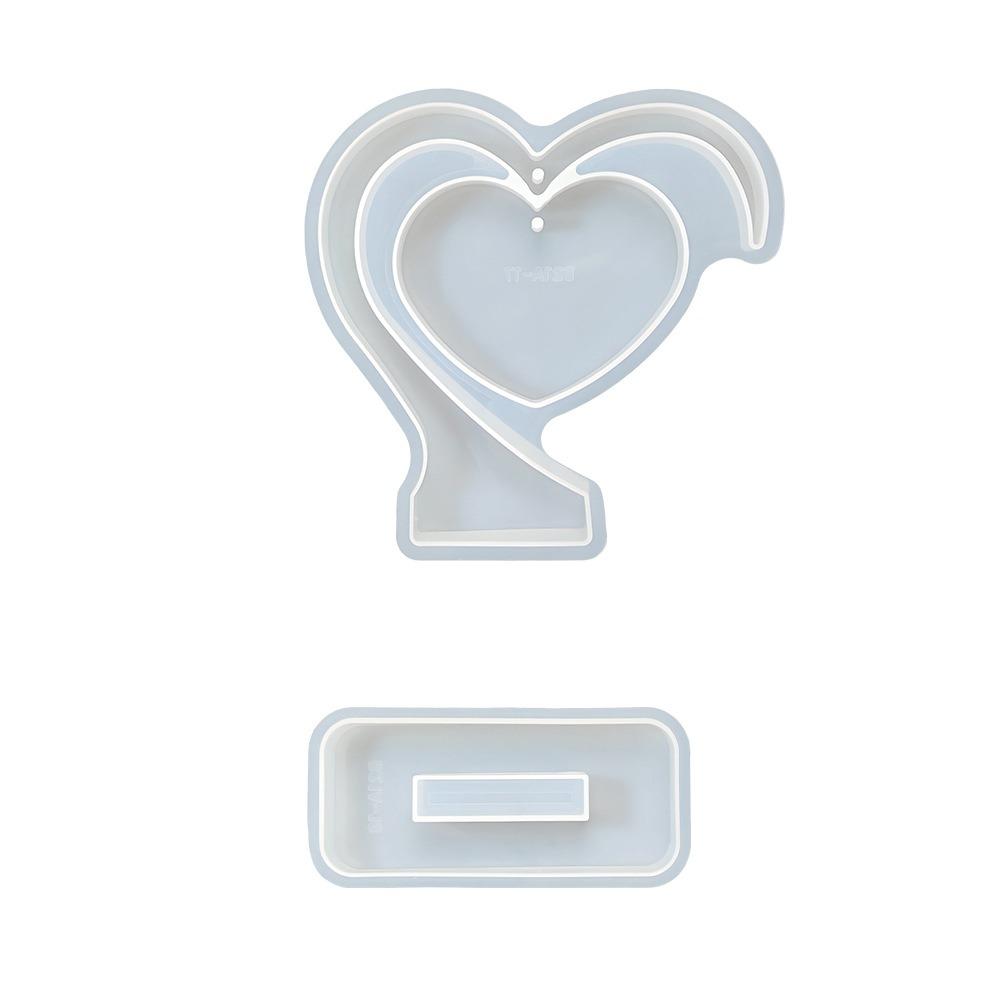 Non-Stick Heart-Shaped Frame Mold Reusable Do It Yourself Interlocking Picture Frame Elegant Flexible Love Heart Photo Frame