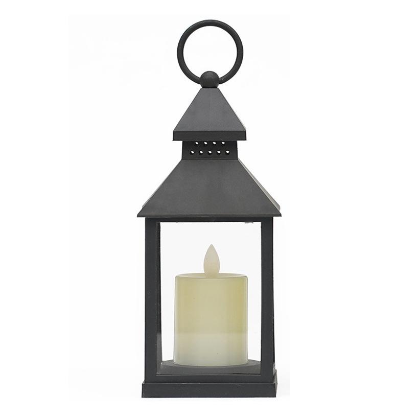 Retro Romantic LED Wind Lantern: Cross-border Candle Holder for Christmas, Halloween Night Light