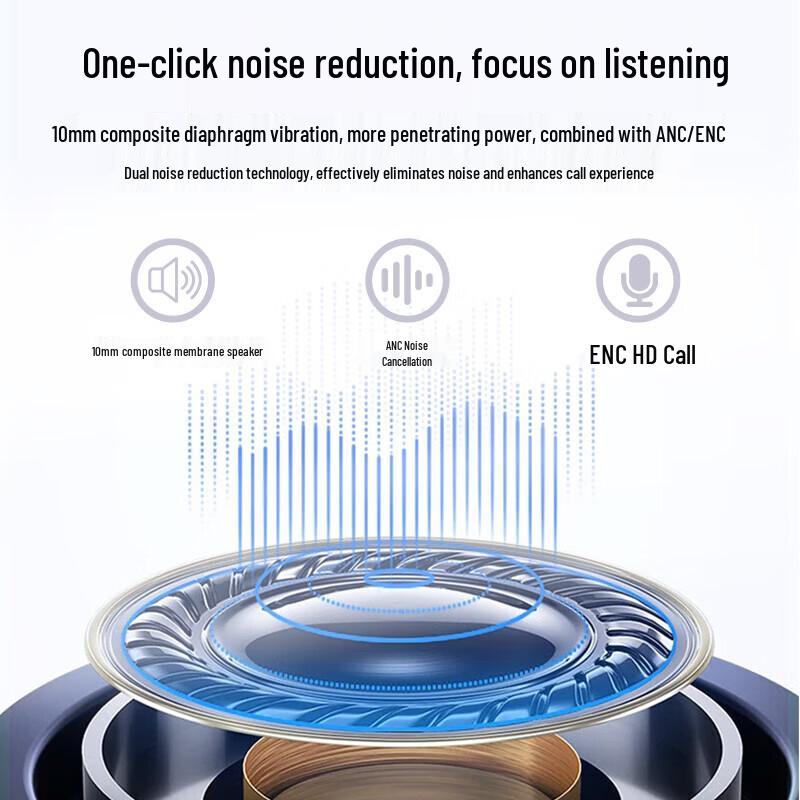 Bach Johann T8 TWS Active Noise Cancelling Bluetooth Earbuds