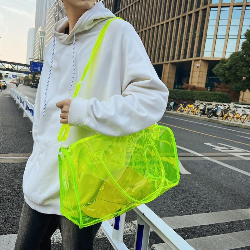Borsa Tote da Viaggio in PVC Stile Transfrontaliero per Uomo e Donna con Design Impermeabile e Grande Capacità