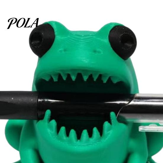 Desktop Pen Storage Cute Frog Holder, 3D Printed Figurine, Cartoon Desk Office Organizer Organizer, Multifunctional for Pens Pencils Markers,
