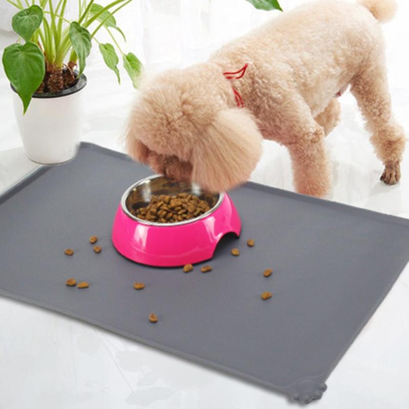 Silicone Pet Meal Mat Pet Waterproof and Anti Slip Cat Food Mat No Cleaning Required Puppy Feeding Bowl Mat Pet Accessories