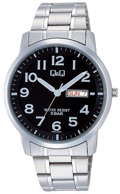Analog Su Geçirmez Tarih Haftanın Günü Metal Bant Siyah [Q&Q] W474-205 Erkek