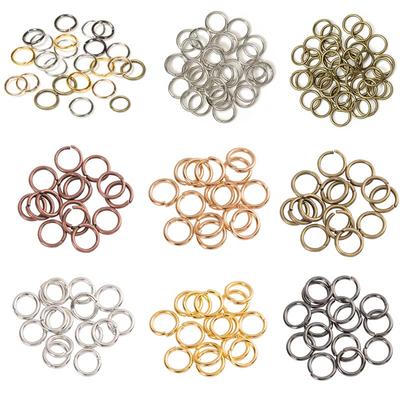 200pcs/lot 3-12mm Iron Jump Rings Split Rings Connectors Stainless Steel DIY Jewelry Finding Making Accessories Wholesale Supply