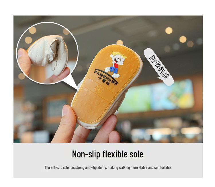 Weiche Sohle Rutschfeste Lauflernschuhe Prinzessin Schuhe - Klettverschluss Frühling/Herbst Mädchenschuhe