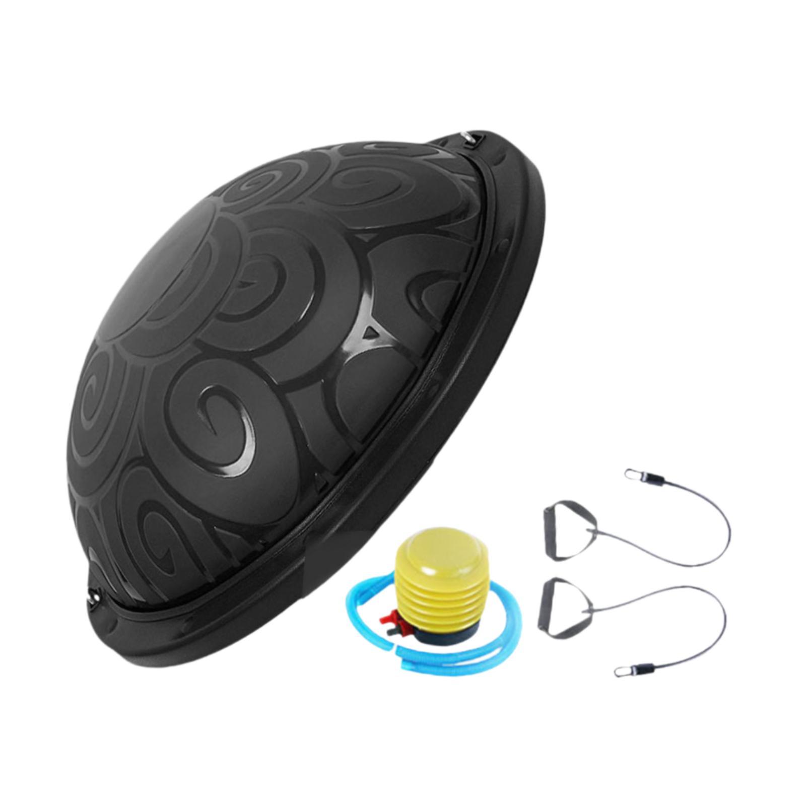 Balance Ball 18 inch Anti Slip with Foot Pump Core Ball for Gym Fitness Yoga чёрный