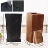 Acacia Wood Universal Knife Block Stand with Bristles Knife Holder for Kitchen Counter Fits Chef Bread Steak Knives Storage