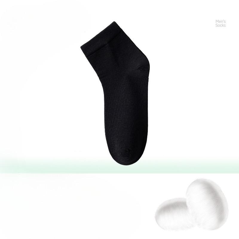 

Slim-fit Essential Oil Anti-odor Silk Cotton Socks for Men, Breathable Short Style Socks, Summer Antibacterial and Sweat-absorbing Short Tube Socks 1 pair чёрный