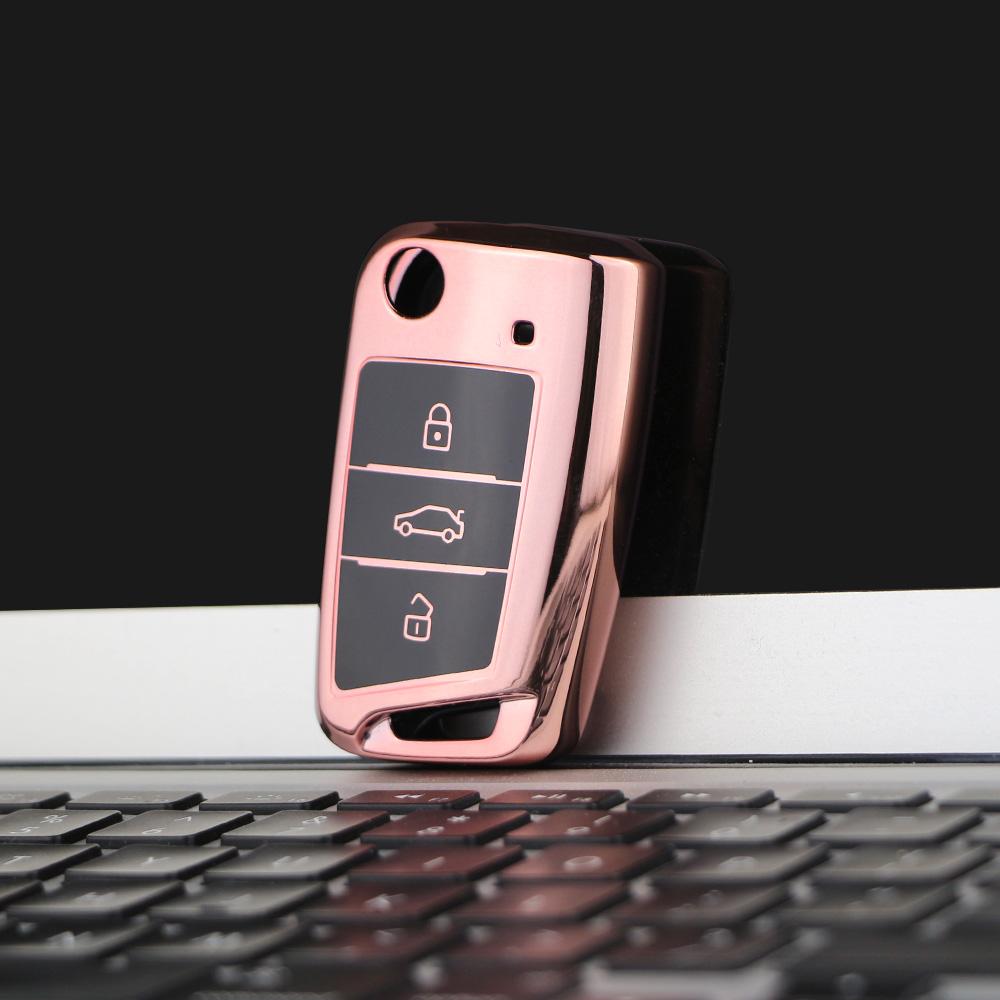 TPU Car Key Case Full Cover for VW Volkswagen Golf 7 MK7 Tiguan MK2 for SEAT Ateca Leon FR 2 Ibiza for Skoda Octavia Accessories