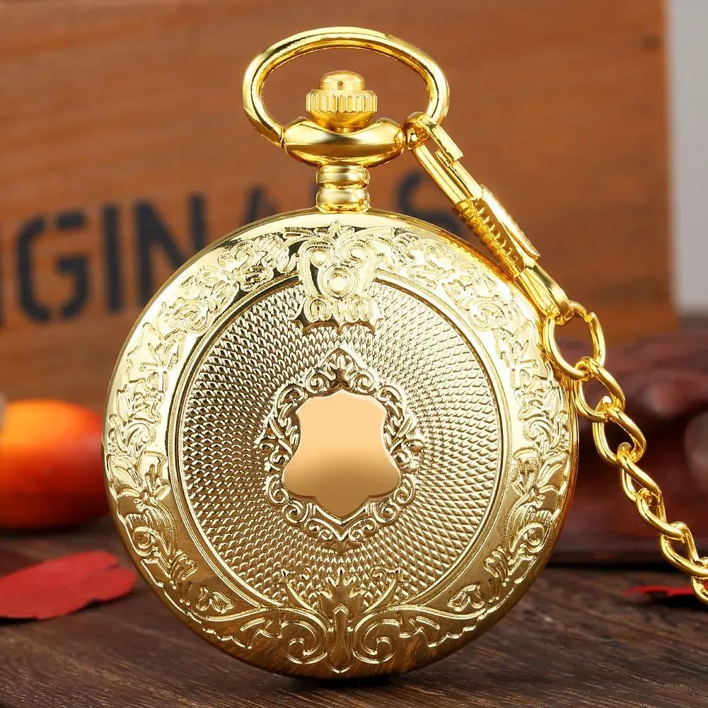 Orologio da tasca al quarzo Glamour Oro Argento Bronzo Nero Uomo Donna Amici Collana Steampunk Orologio da tasca