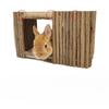 Rabbit Nest, Chinchilla, Guinea Pig Enclosure, Shelter, Natural Teething, Woven Nest with Branches, Platform for Hanging