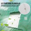 Garden Tunnel Greenhouse Vegetable Greenhouse Galvanized Steel diameter 25mm and Reinforced Structure 395x595x199cm Green