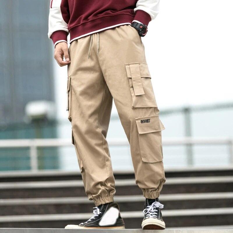 

Брюки-карго с карманами, мужские повседневные брюки для бега, хлопковые длинные военные мужские уличные брюки, мужские рабочие тактические спортивные брюки XXXL хаки