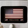 American Flag Welcome Doormat Patriotic USA Stars and Stripes Entrance Rug Classic Non-Slip Welcome Floor Mat for Home Decor
