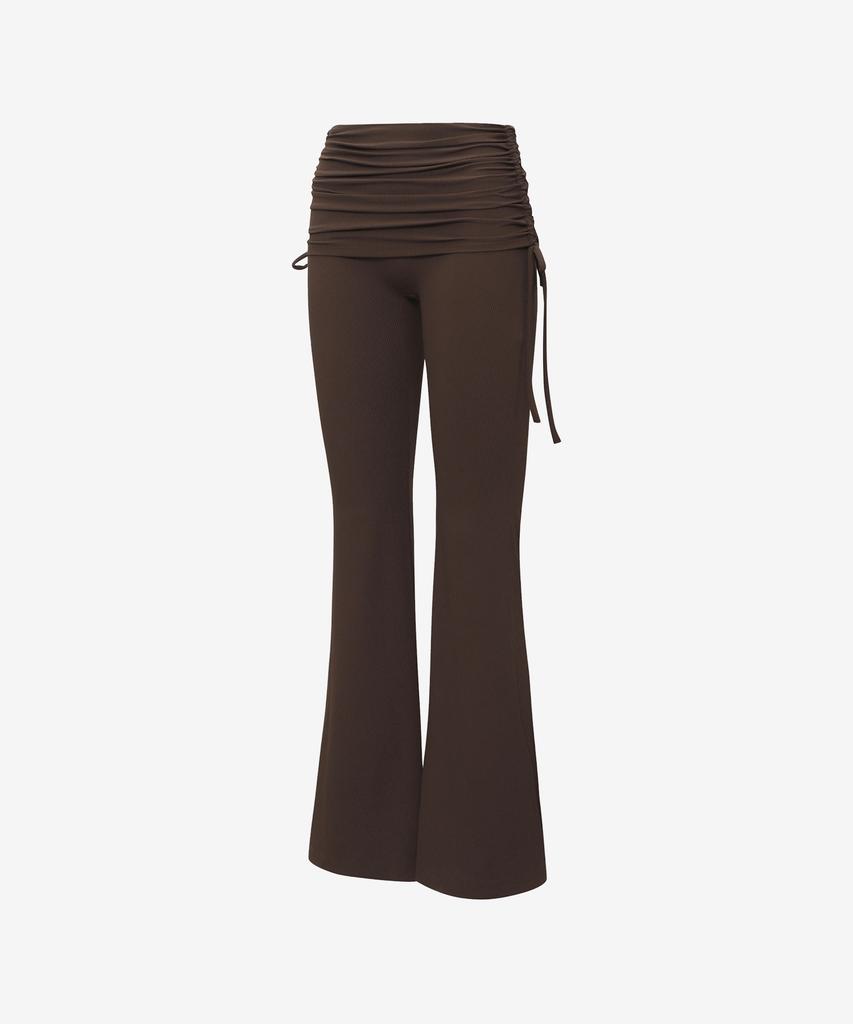 GRANDE LINE Elflex Rib Shirring Overlayered Bootcut Pants Ss Ver.